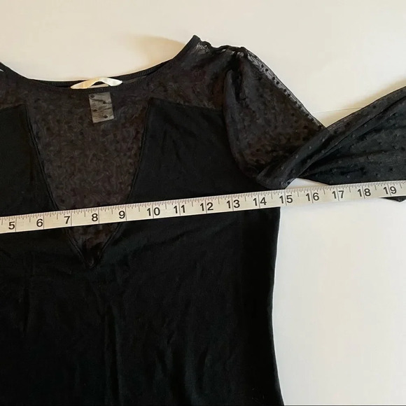 h&m long sleeve mesh polka dot top - Picture 9 of 13